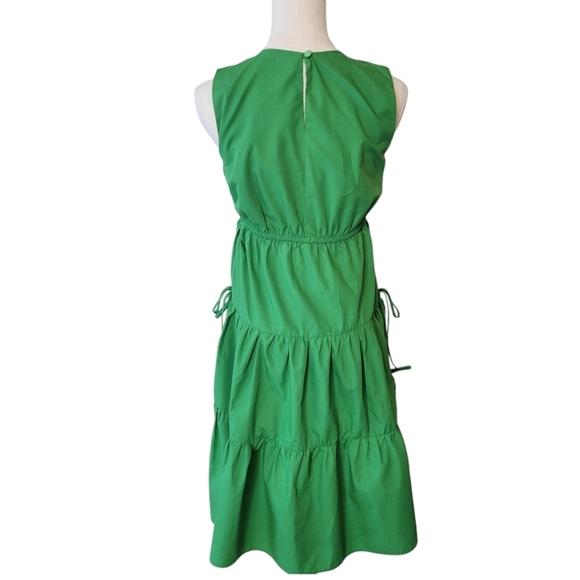 Yulia Prokhoiva Anthropologie Green Cutout Dress Size 8 - Picture 5 of 6